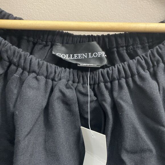 Colleen Lopez Black Palm Paradise Ruffle Off-the-Shoulder Tunic Dress Medium - Picture 3 of 6